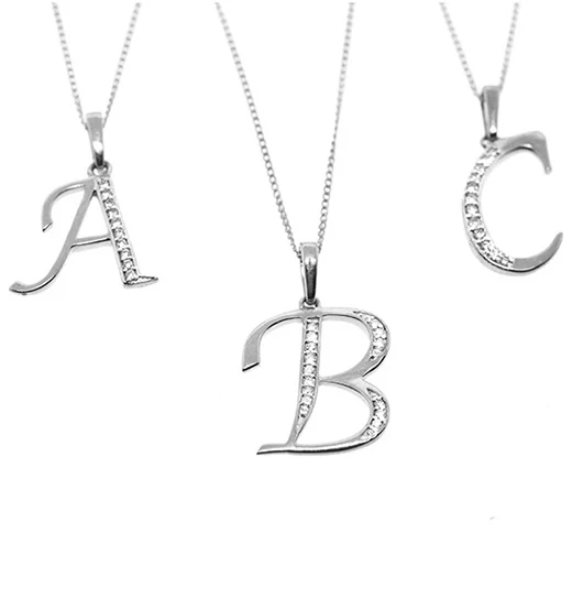 925 Silver Lab Diamond Initial 'J' Necklace 0.05ct - Image 3