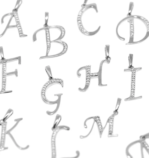 925 Silver Lab Diamond Initial 'J' Necklace 0.05ct - Image 4