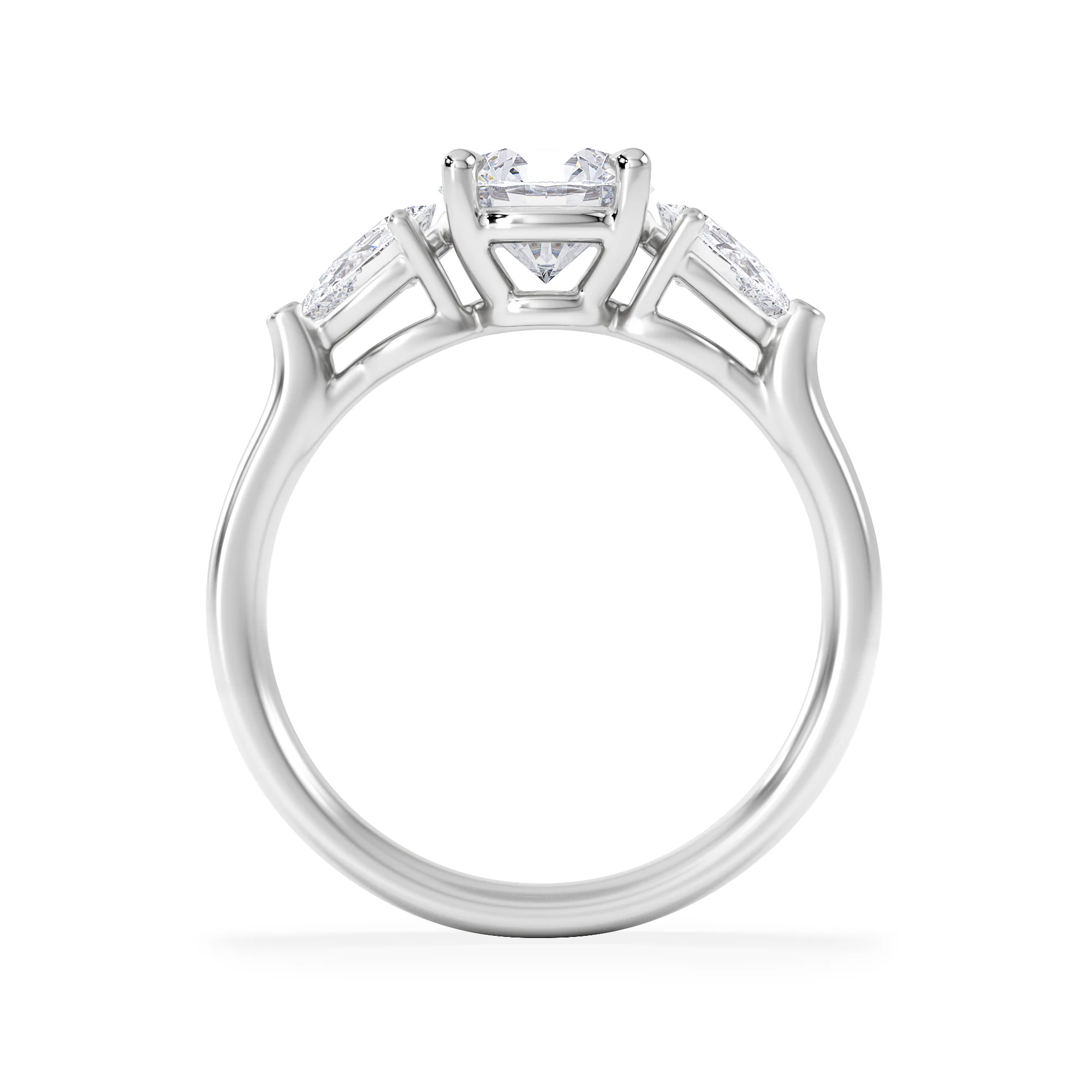 Adore 1.50ct Round Cut Lab Diamond 3 Stone Engagement Ring in Platinum - Image 3