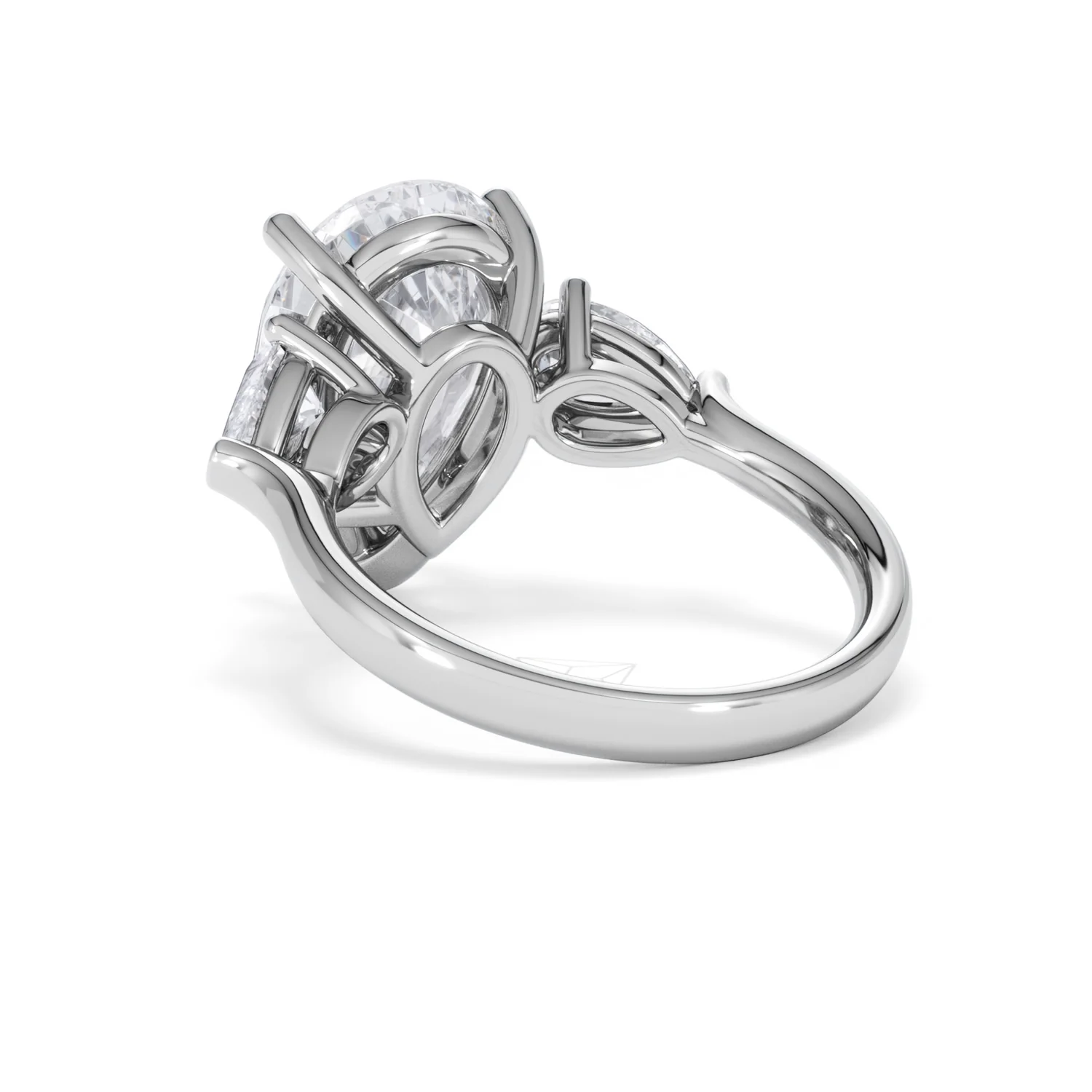 Adore 6.00ct Pear Cut Lab Diamond 3 Stone Engagement Ring in Platinum - Image 54