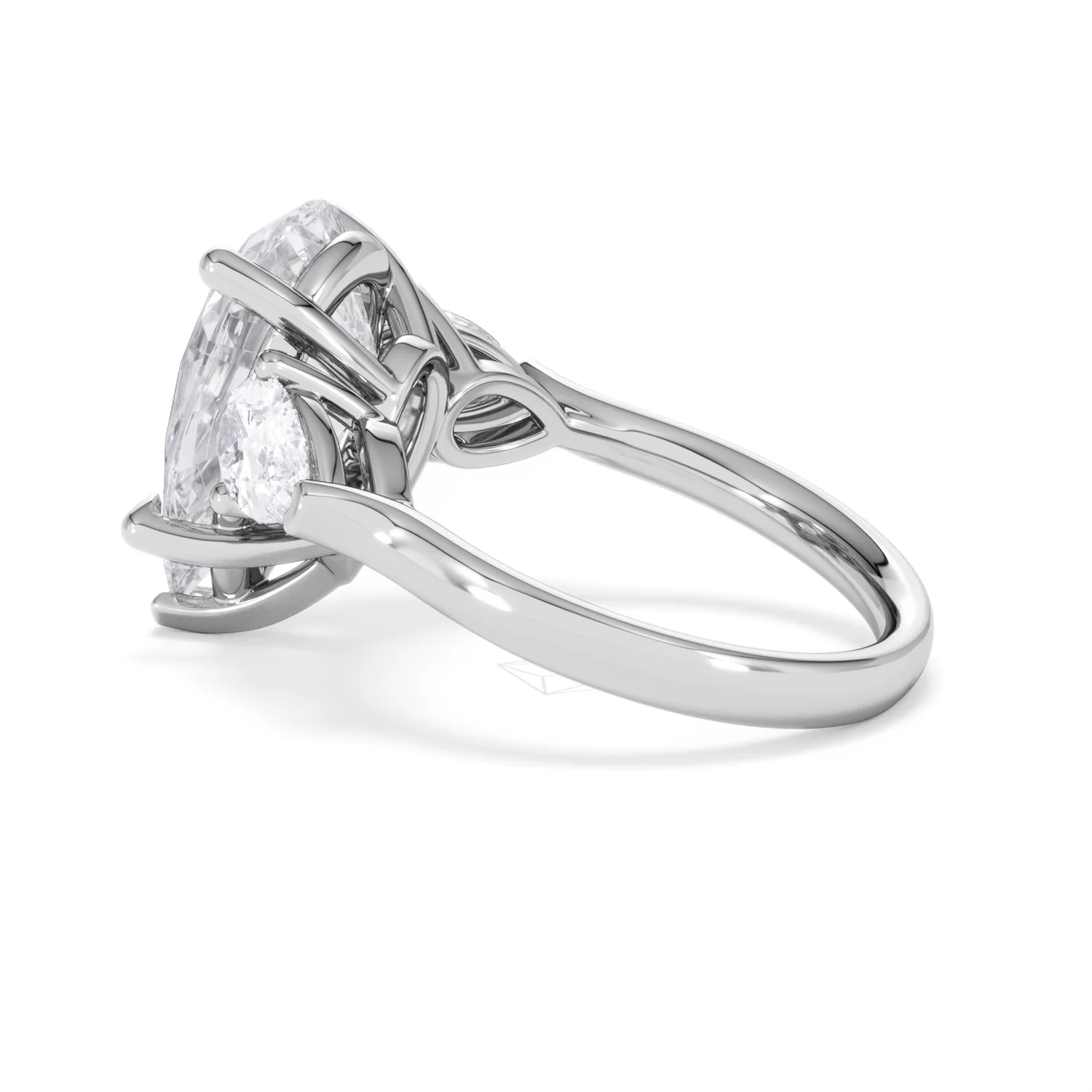 Adore 6.00ct Pear Cut Lab Diamond 3 Stone Engagement Ring in Platinum - Image 62