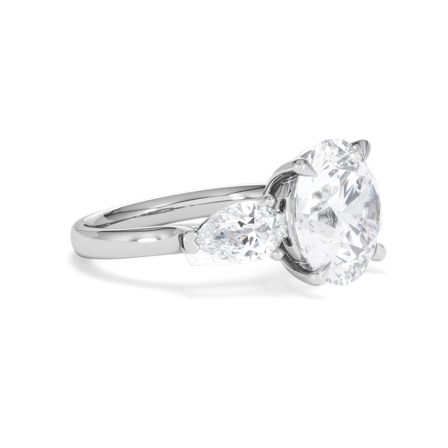 Adore 6.00ct Round Cut Lab Diamond 3 Stone Engagement Ring in Platinum - Image 19