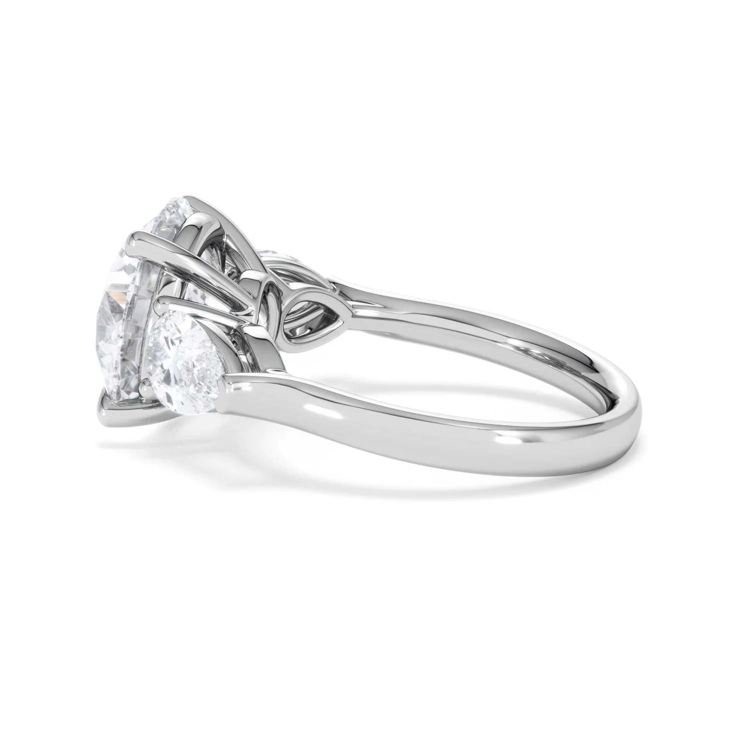 Adore 6.00ct Round Cut Lab Diamond 3 Stone Engagement Ring in Platinum - Image 64