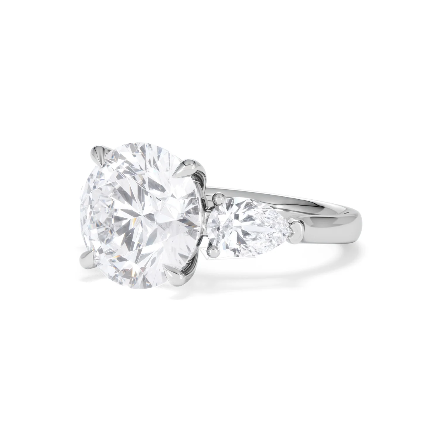 Adore 6.00ct Round Cut Lab Diamond 3 Stone Engagement Ring in Platinum - Image 79