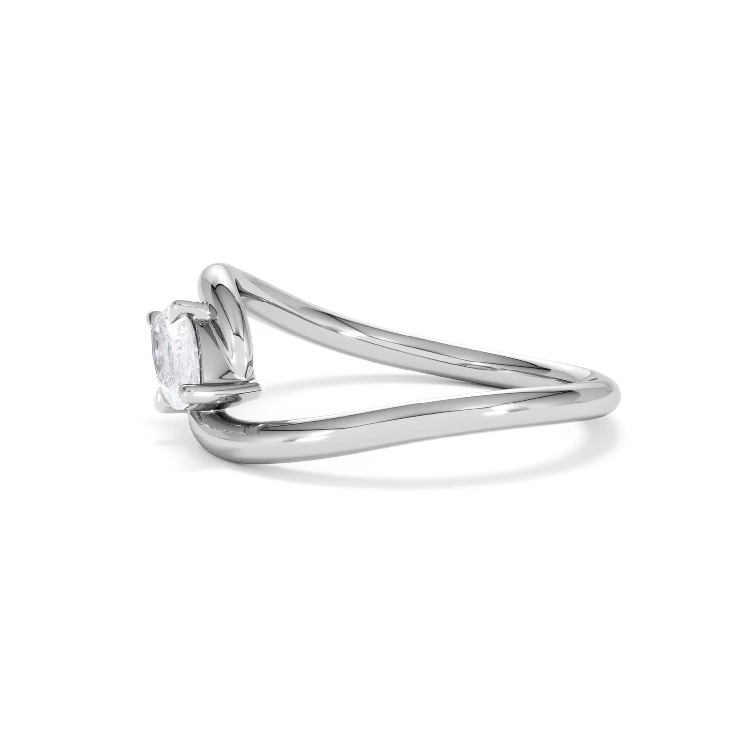 Affinity 0.50ct Marquise Cut Lab Diamond Solitaire Engagement Ring in Platinum - Image 72
