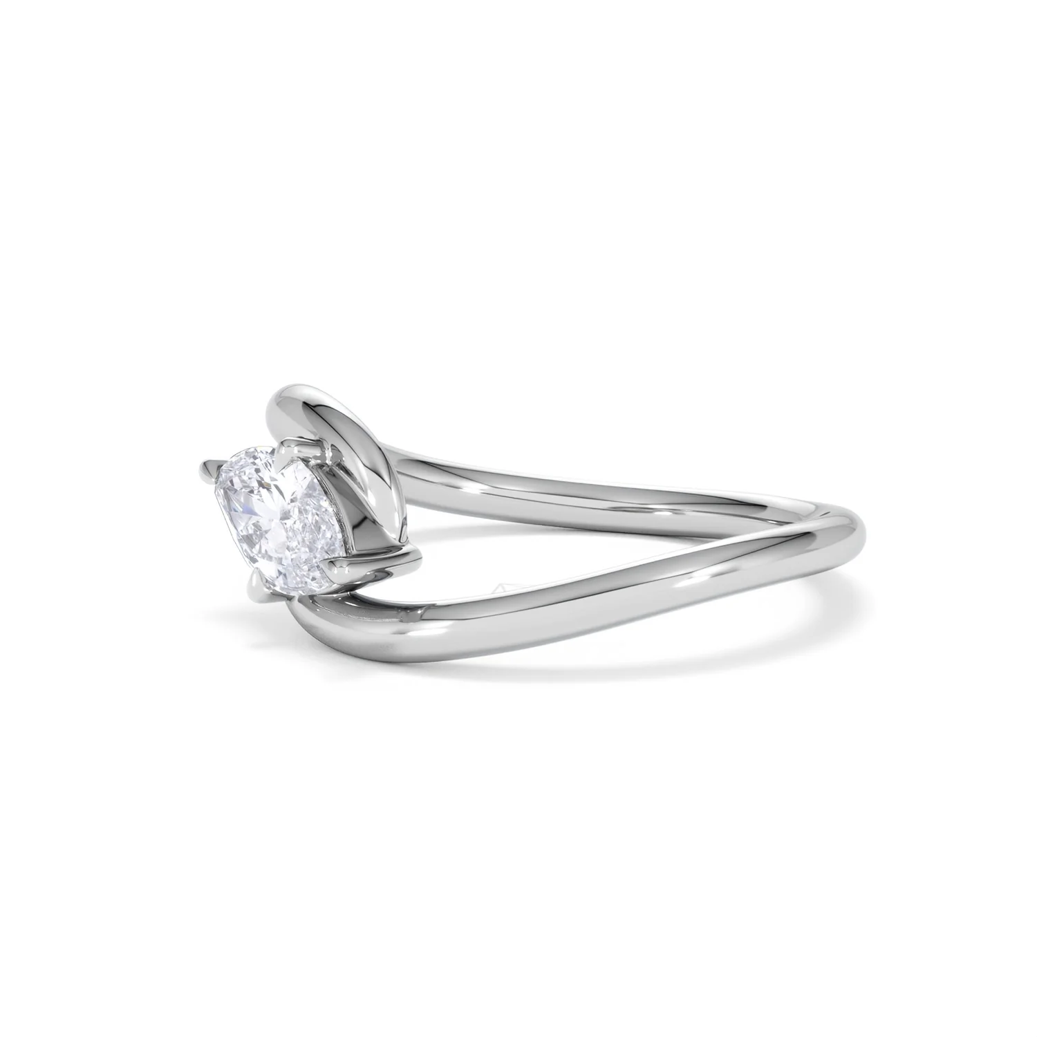 Affinity 0.50ct Marquise Cut Lab Diamond Solitaire Engagement Ring in Platinum - Image 76
