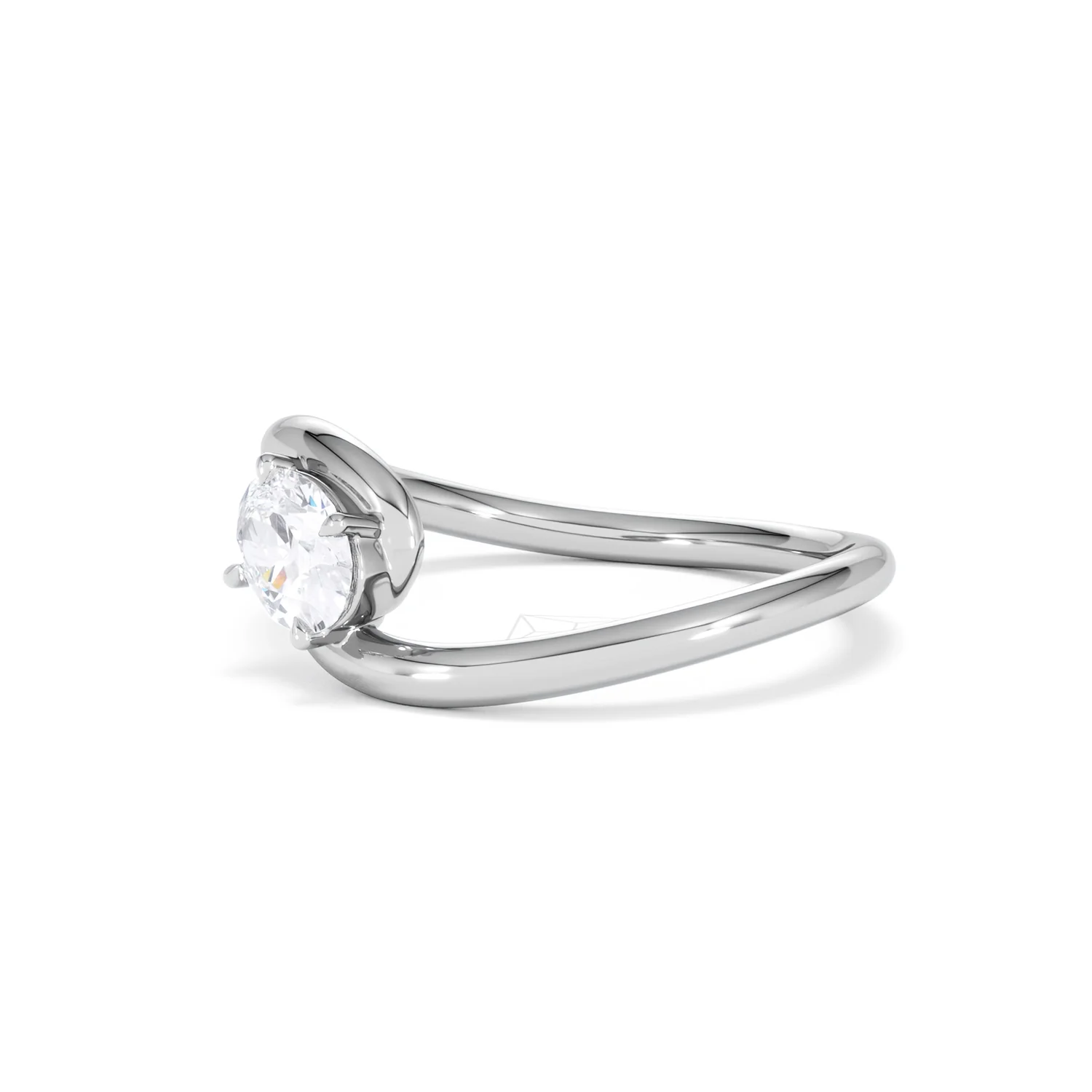 Affinity 0.50ct Oval Cut Lab Diamond Solitaire Engagement Ring in Platinum - Image 77