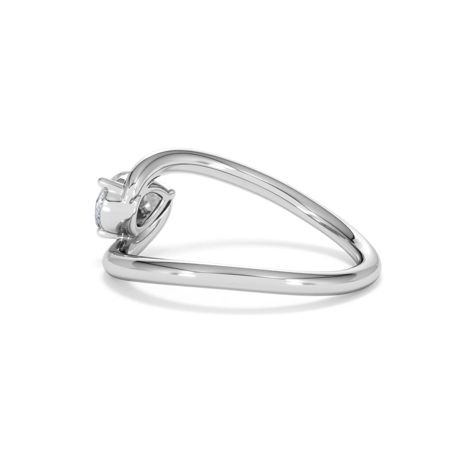 Affinity 0.50ct Pear Cut Lab Diamond Solitaire Engagement Ring in Platinum - Image 62