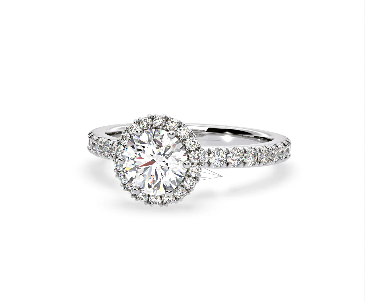 Alessandra GIA Diamond Engagement Ring Platinum 1.60CT G/VS2 - Image 10
