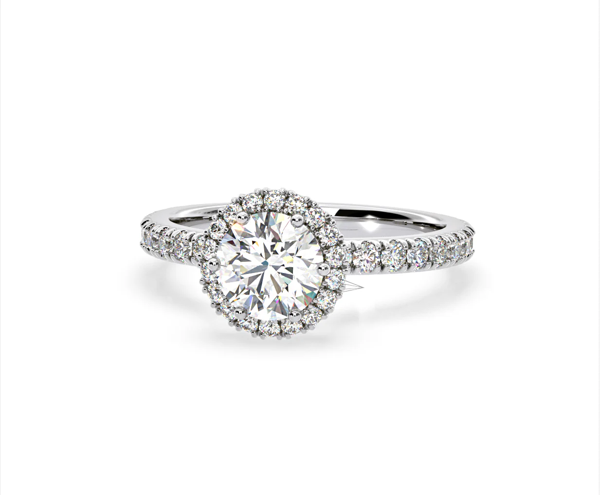 Alessandra GIA Diamond Engagement Ring Platinum 1.60CT G/VS2 - Image 9