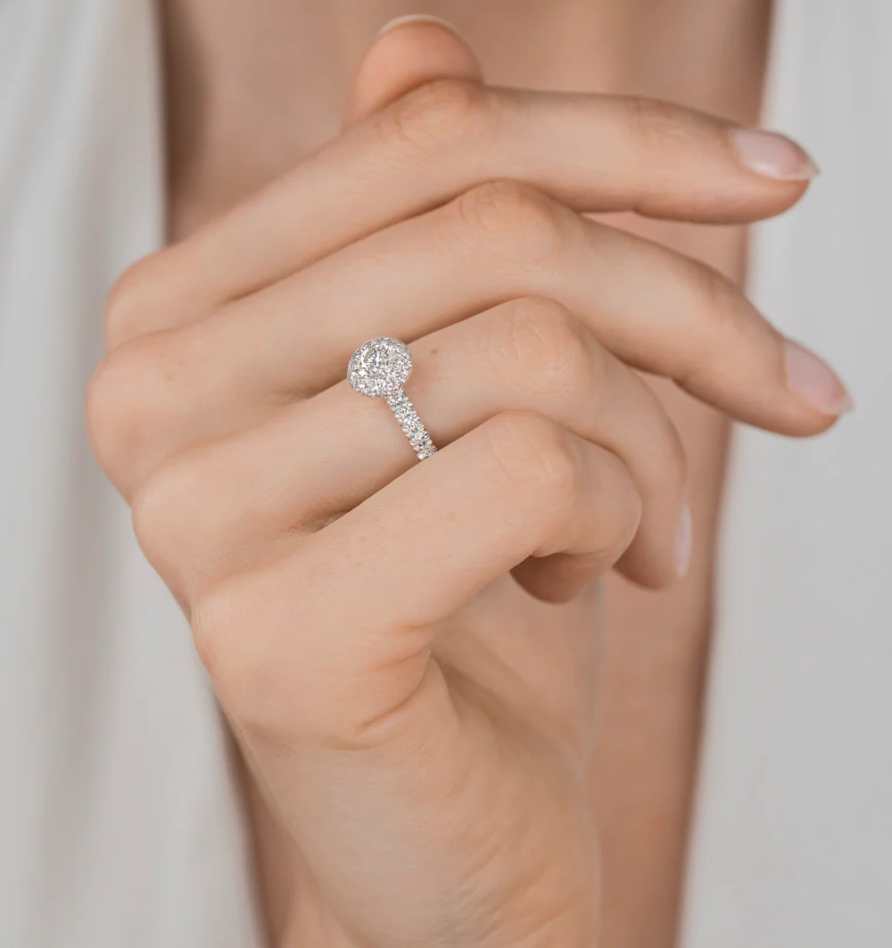 Alessandra GIA Diamond Engagement Ring Platinum 1.35CT G/VS2 - Image 2
