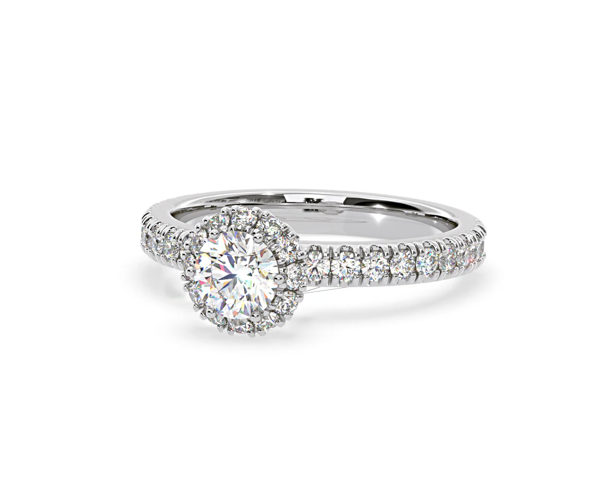 Alessandra Lab Diamond Engagement Ring 18KW Gold 1.10CT F/VS1 - Image 11