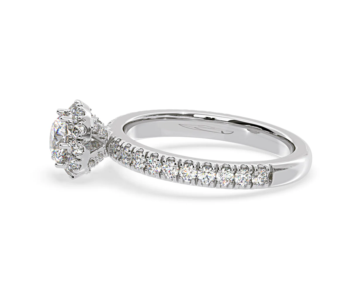 Alessandra Lab Diamond Engagement Ring 18KW Gold 1.10CT F/VS1 - Image 25
