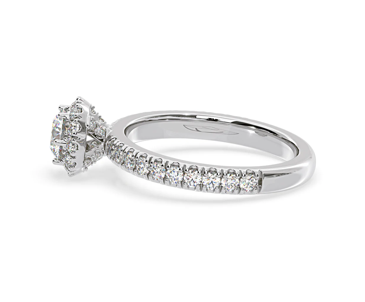 Alessandra Lab Diamond Engagement Ring 18KW Gold 1.10CT F/VS1 - Image 27