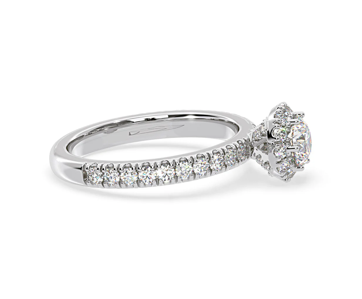 Alessandra Lab Diamond Engagement Ring 18KW Gold 1.10CT F/VS1 - Image 69