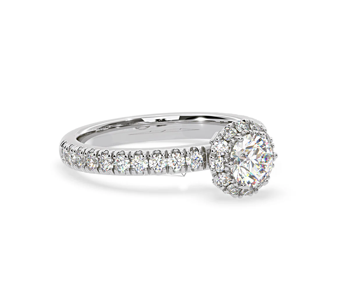 Alessandra Lab Diamond Engagement Ring 18KW Gold 1.10CT F/VS1 - Image 78