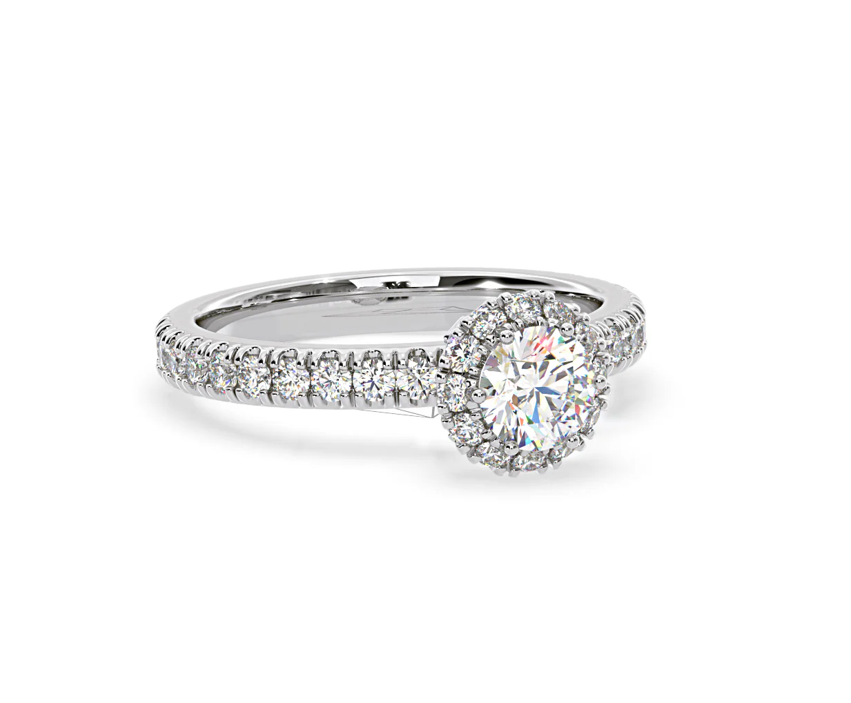 Alessandra Lab Diamond Engagement Ring 18KW Gold 1.10CT F/VS1 - Image 81