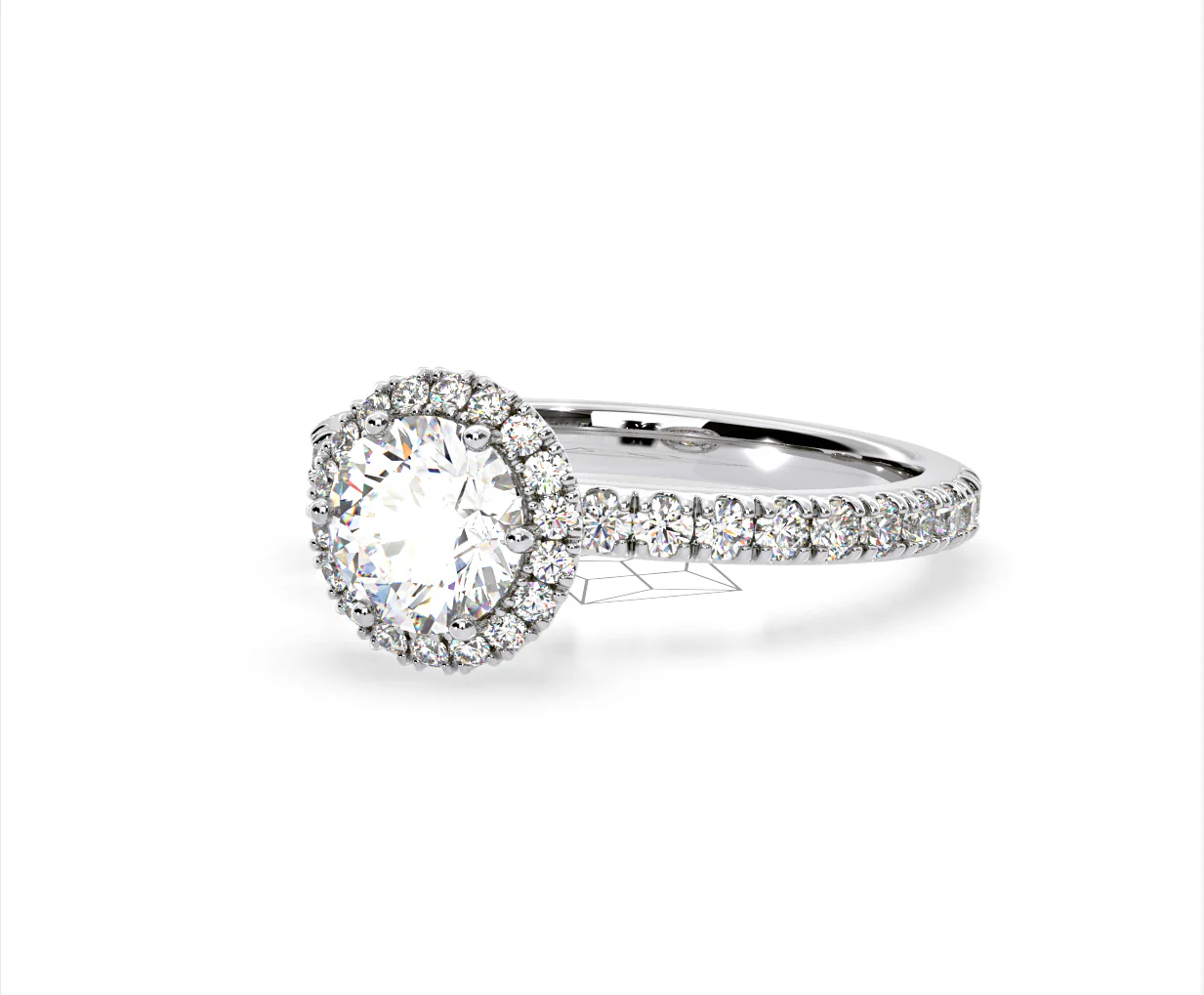 Alessandra Lab Diamond Engagement Ring 18KW Gold 2.10CT F/VS1 - Image 13