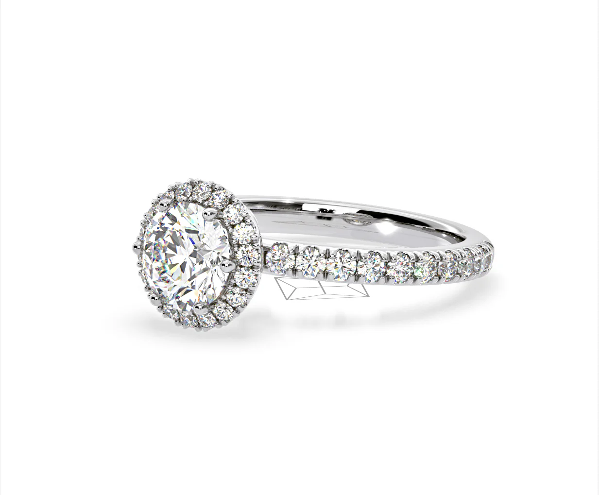 Alessandra Lab Diamond Engagement Ring 18KW Gold 2.10CT F/VS1 - Image 15