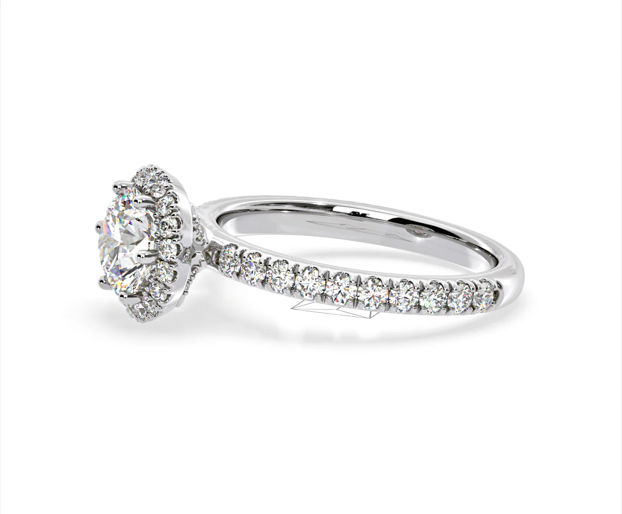 Alessandra Lab Diamond Engagement Ring Platinum 1.70CT F/VS1 - Image 22