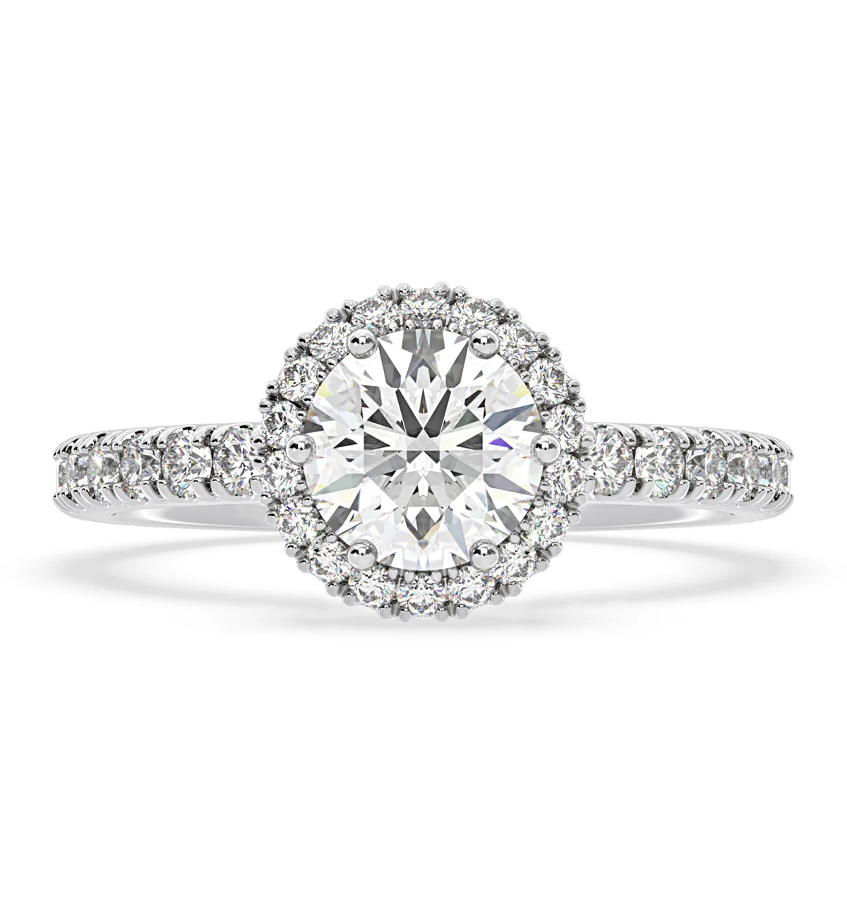 Alessandra Lab Diamond Engagement Ring Platinum 1.70CT F/VS1 - Image 3