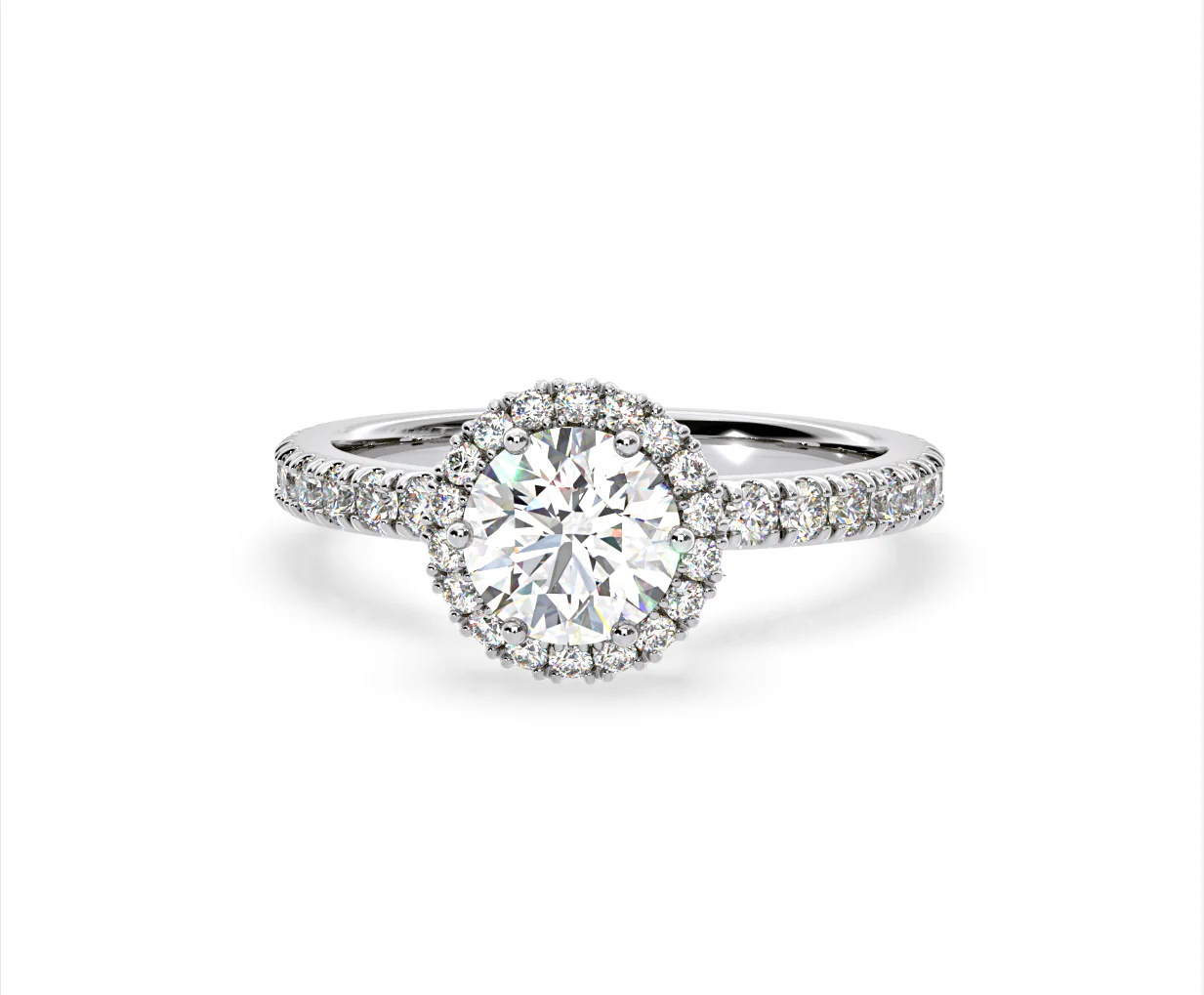 Alessandra Lab Diamond Engagement Ring Platinum 1.70CT F/VS1 - Image 8