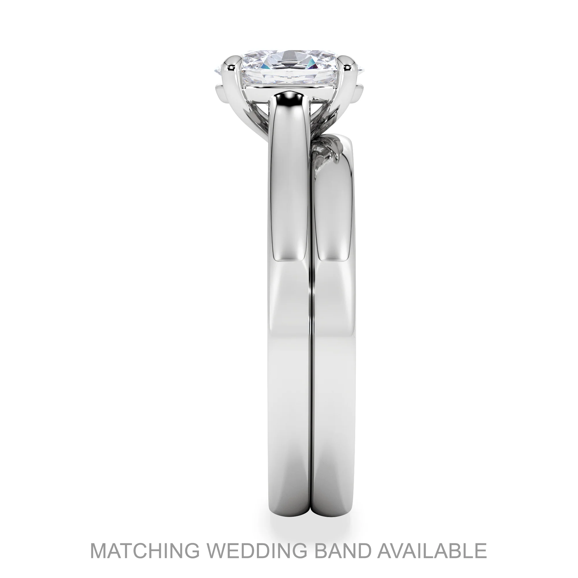 Amora 18K White Gold Wedding Ring - Image 8
