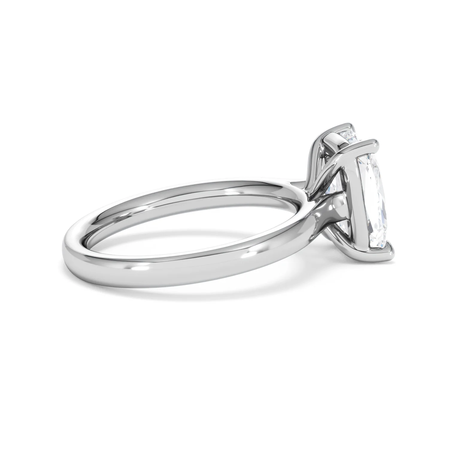 Amora 3.00ct Elongated Cushion Cut Lab Diamond Solitaire Engagement Ring in Platinum - Image 32