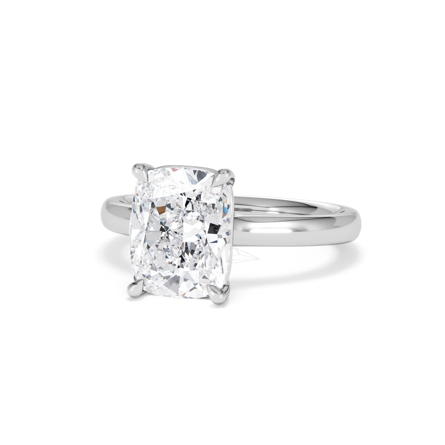 Amora 3.00ct Elongated Cushion Cut Lab Diamond Solitaire Engagement Ring in Platinum - Image 85