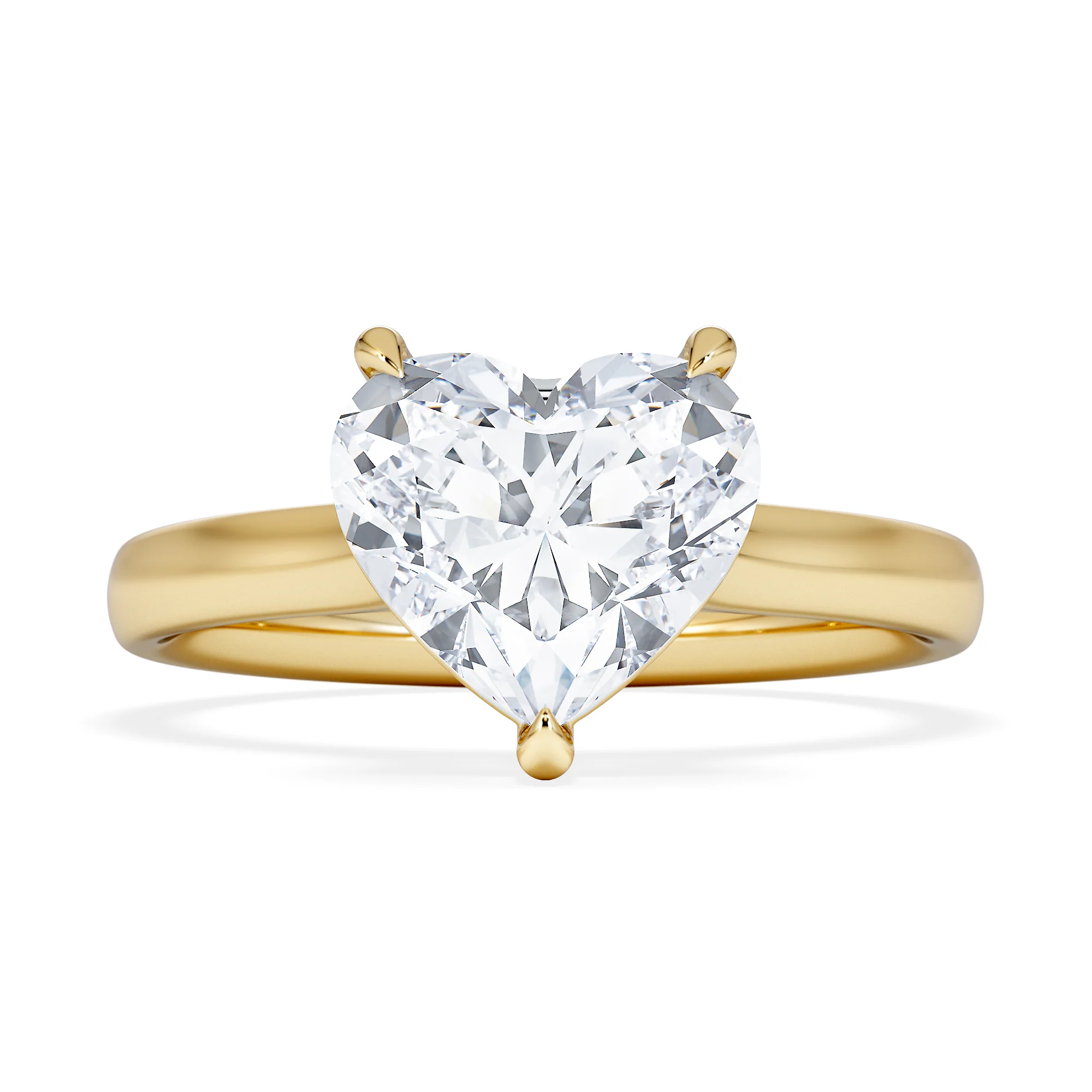 Amora Heart 2.00ct Lab Diamond Engagement Ring F/VS Set in 18K Gold - Image 6