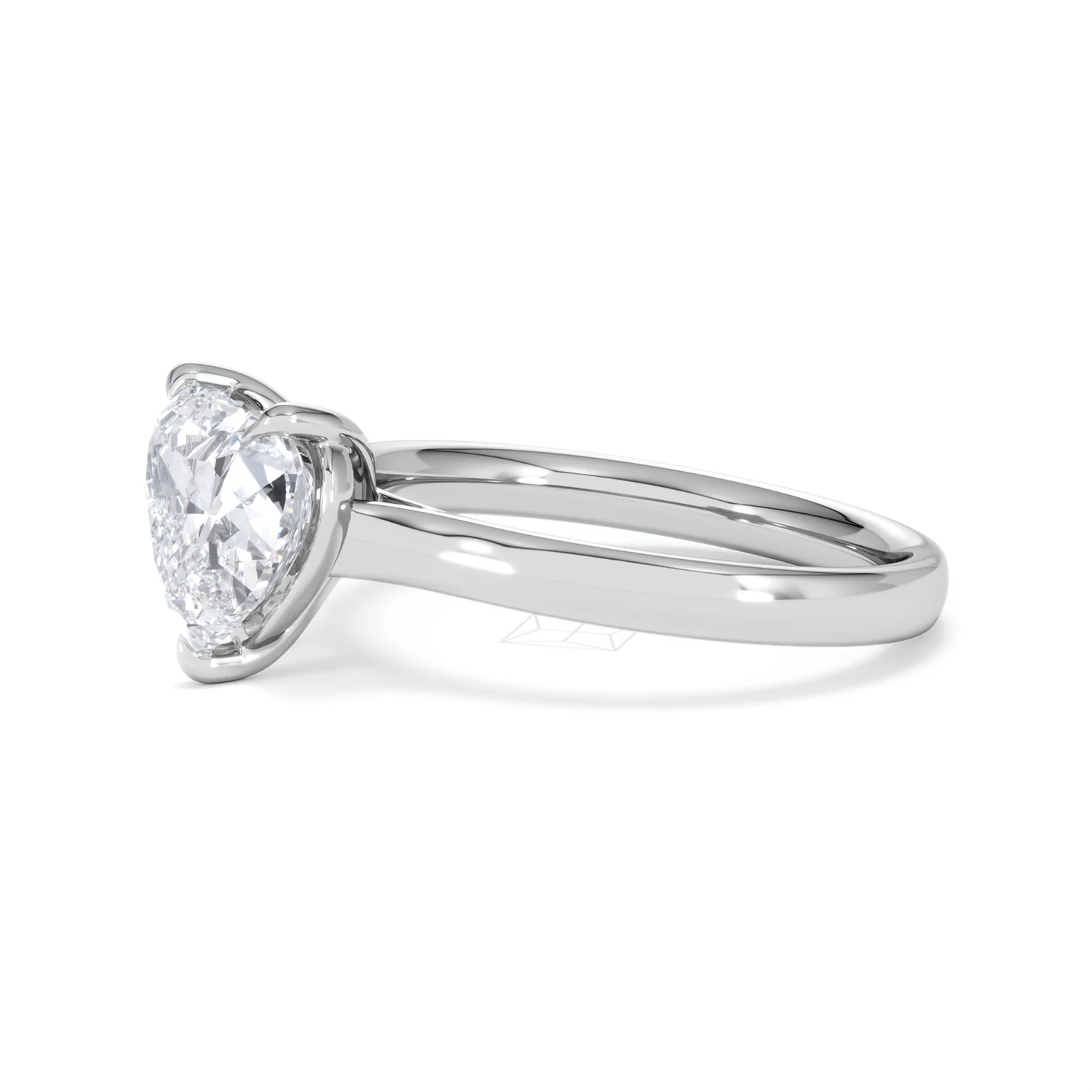 Amora Heart 2.00ct Lab Diamond Engagement Ring F/VS Set in Platinum - Image 74