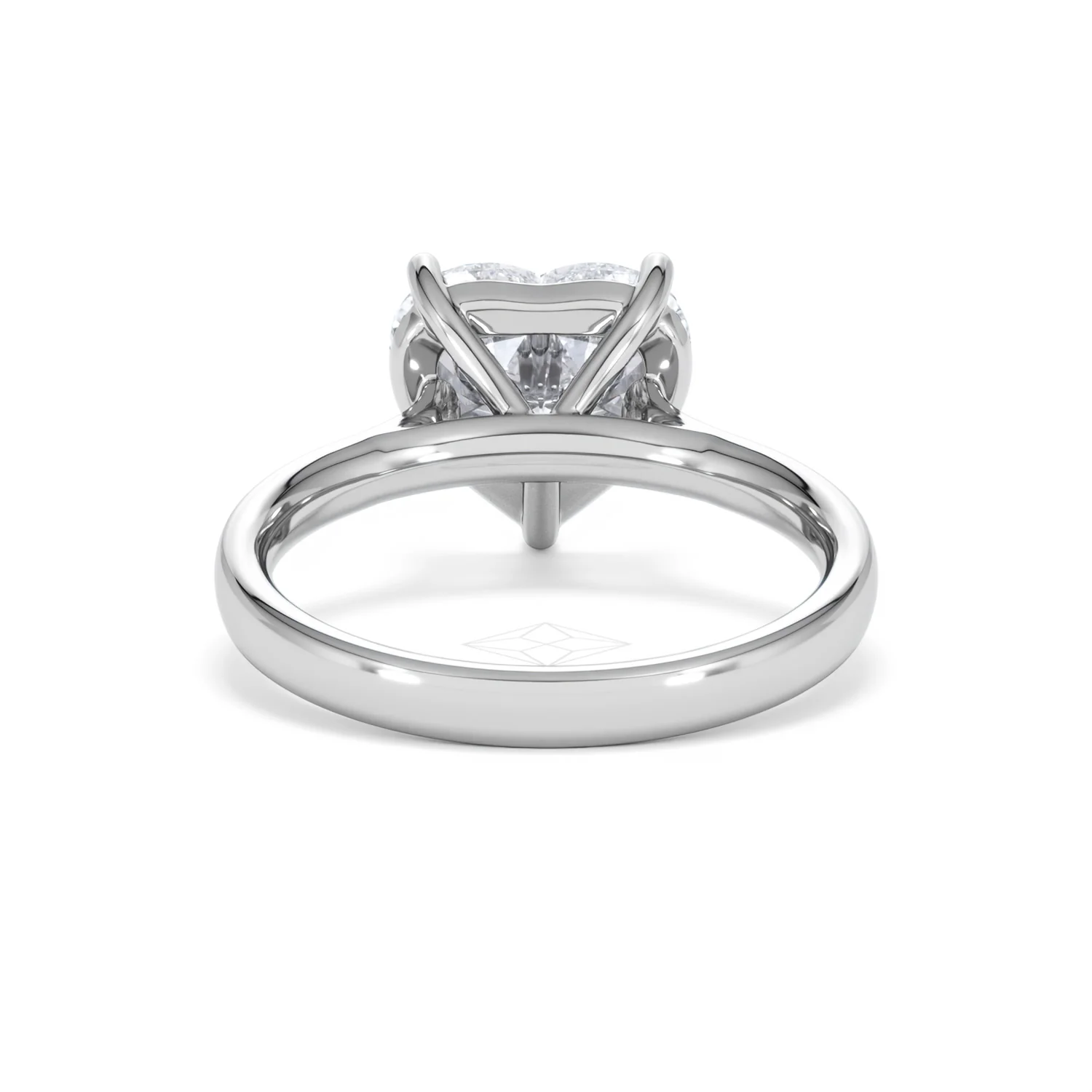 Amora Heart 3.00ct Lab Diamond Engagement Ring G/VS Set in Platinum - Image 48