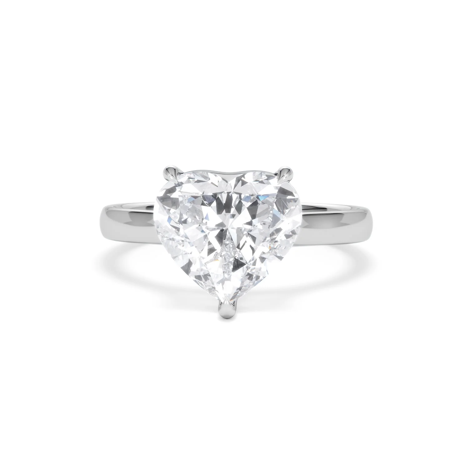 Amora Heart 3.00ct Lab Diamond Engagement Ring G/VS Set in Platinum - Image 87