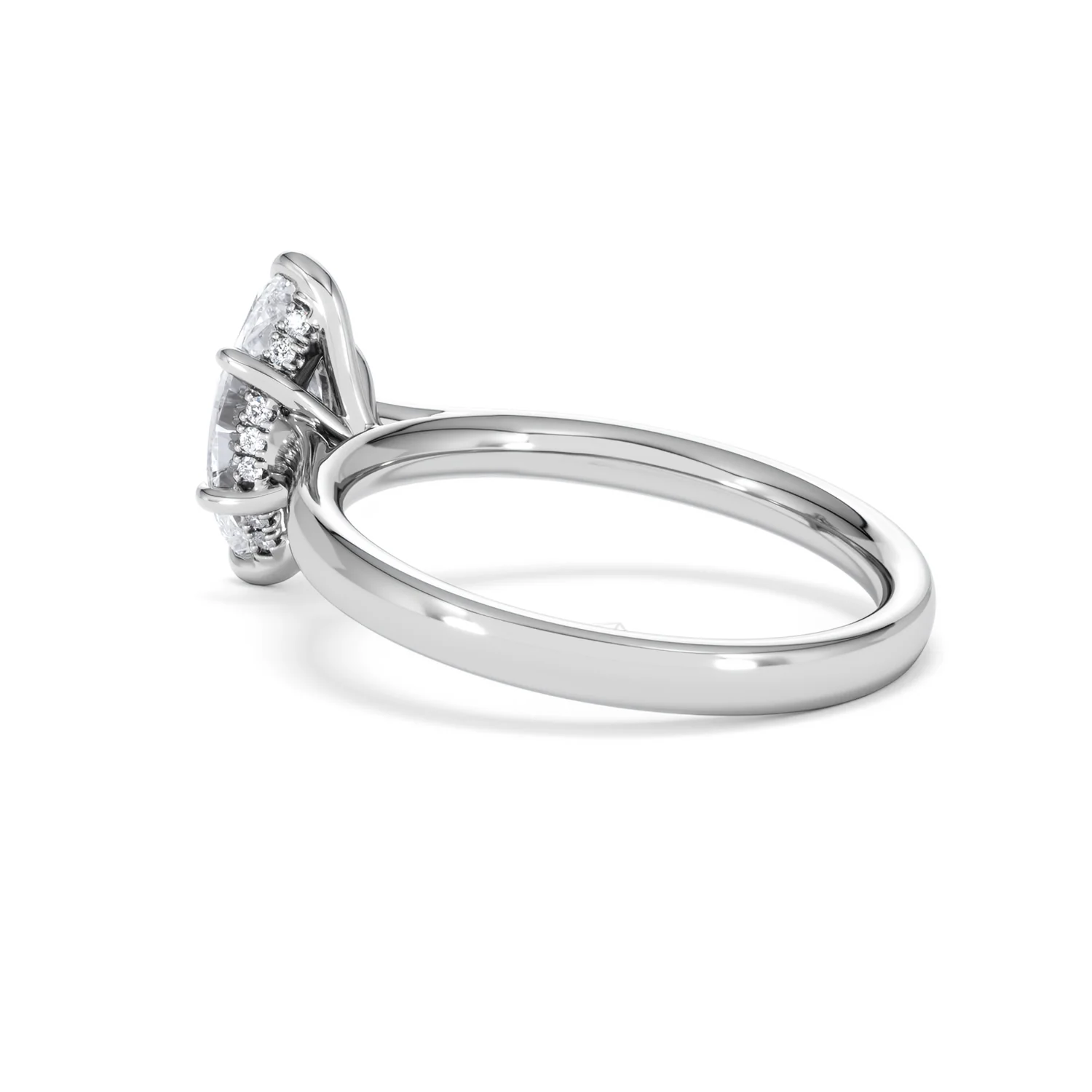 Amora Marquise 1.07ct Hidden Halo Lab Diamond Engagement Ring F/VS Set in 18K White Gold - Image 61
