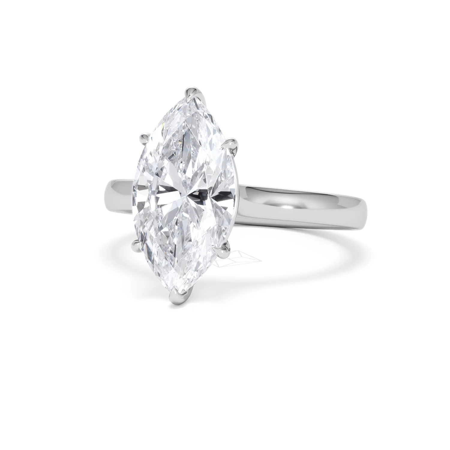 Amora Marquise 3.00ct Lab Diamond Engagement Ring G/VS Set in Platinum - Image 84