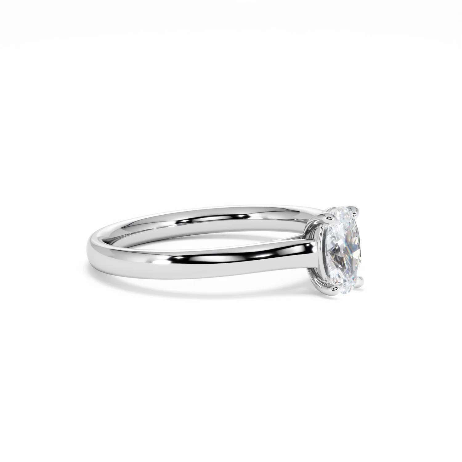 Amora Oval 0.50ct Diamond Engagement Ring G/VS1 Set in Platinum - Image 21