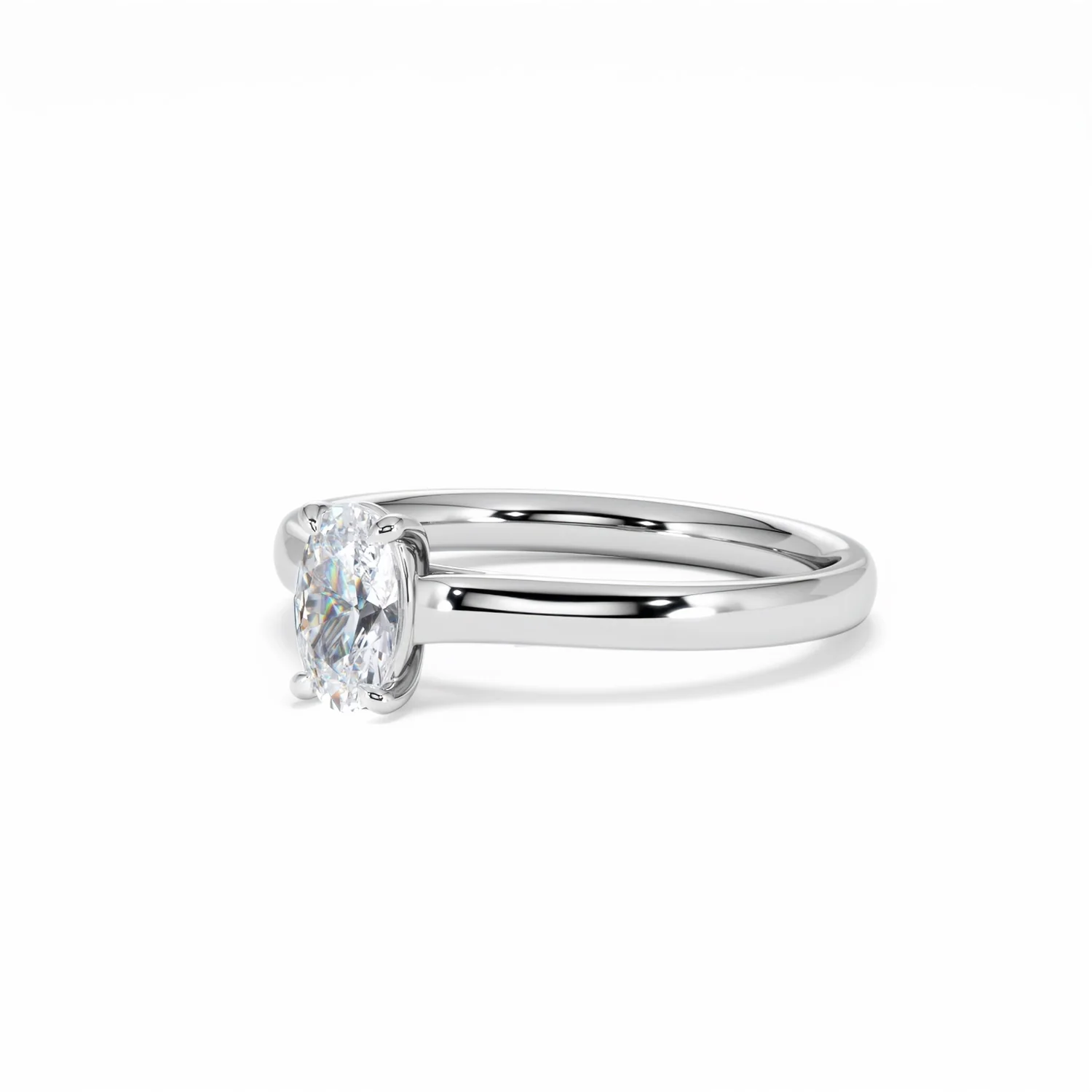 Amora Oval 0.50ct Diamond Engagement Ring G/VS1 Set in Platinum - Image 82