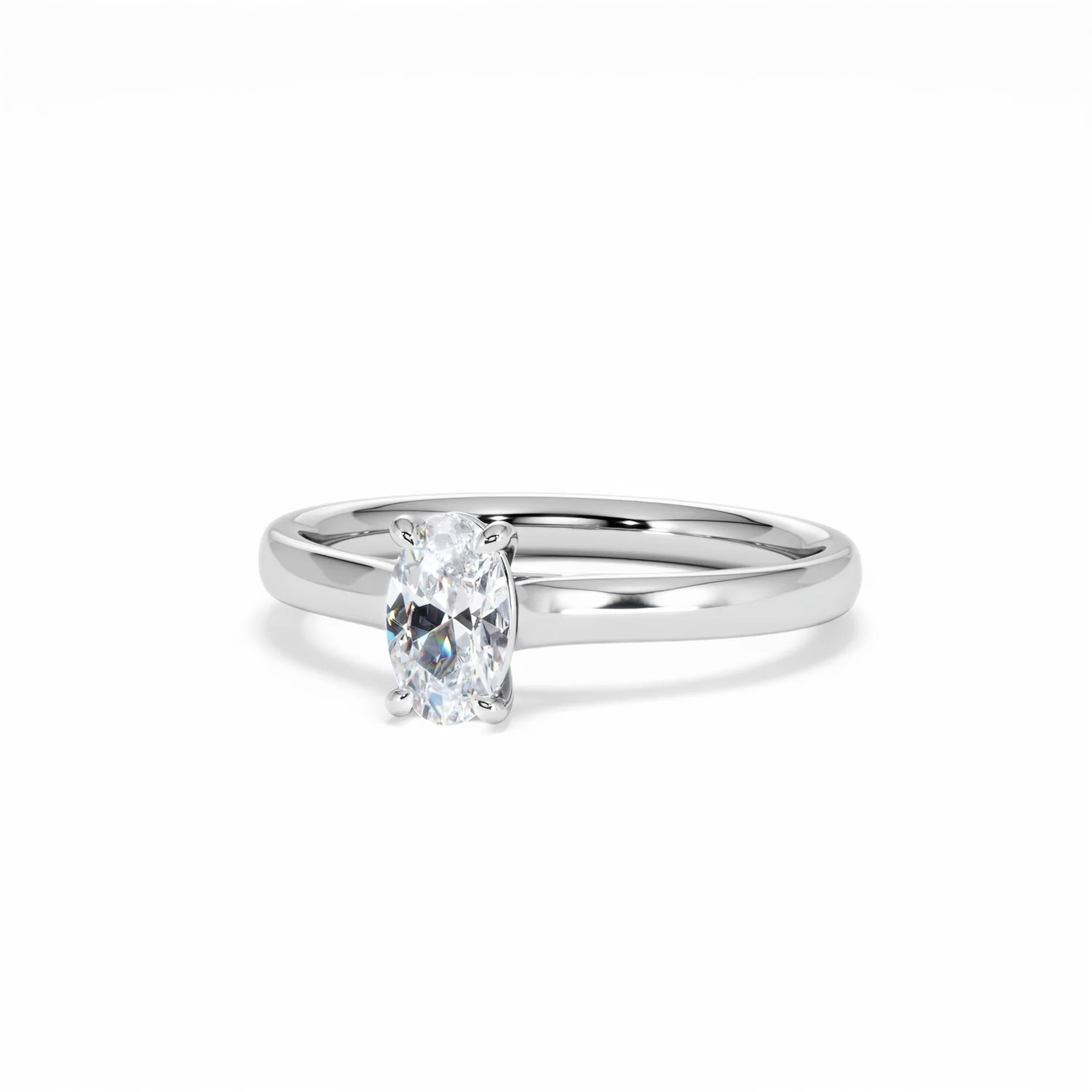 Amora Oval 0.50ct Diamond Engagement Ring G/VS1 Set in Platinum - Image 86