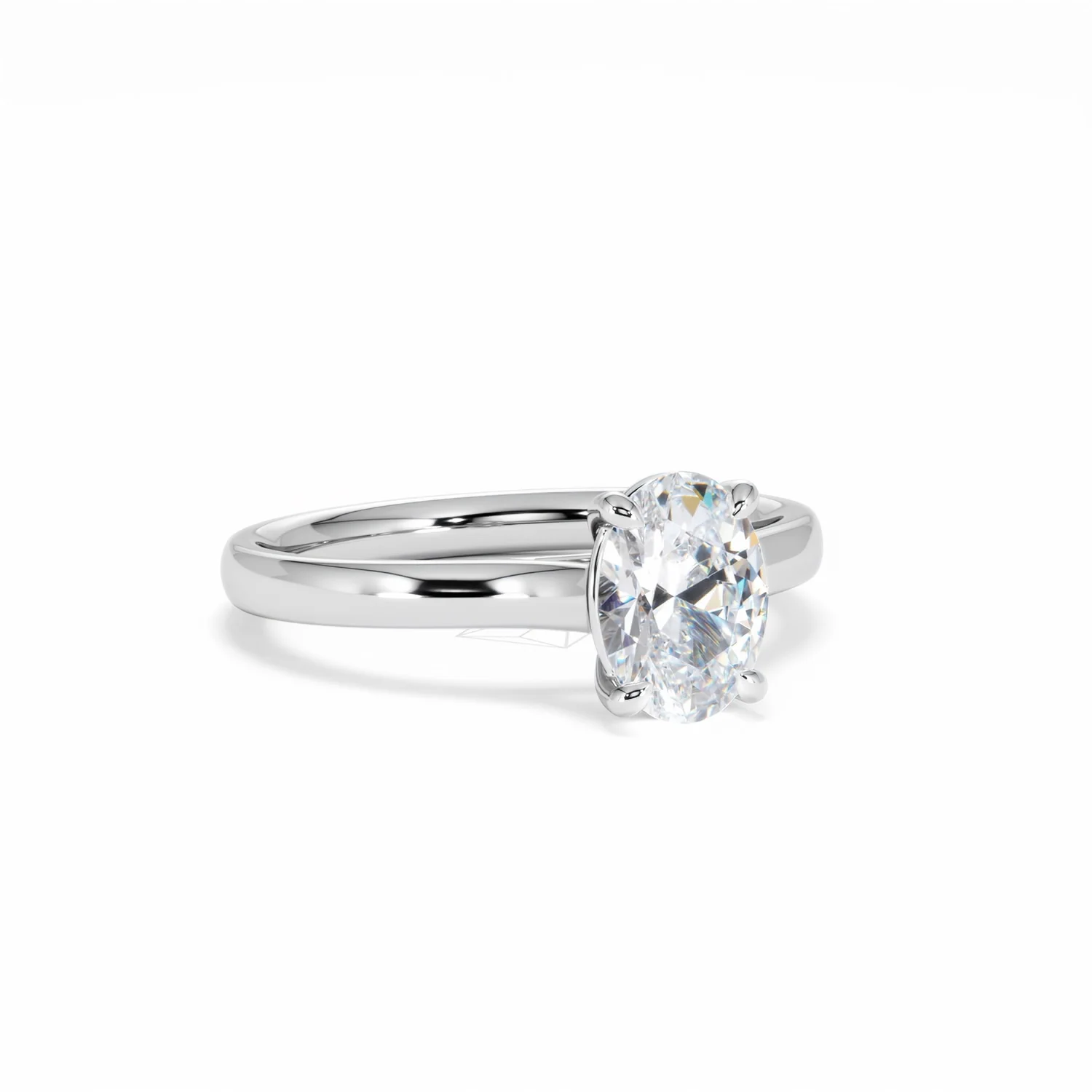Amora Oval 1.00ct Lab Diamond Engagement Ring F/VS1 Set in 18K White Gold - Image 15