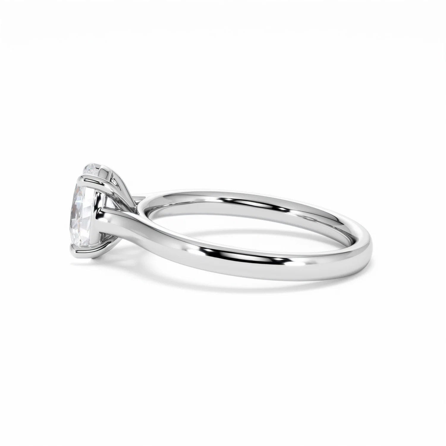 Amora Oval 1.00ct Lab Diamond Engagement Ring F/VS1 Set in 18K White Gold - Image 69