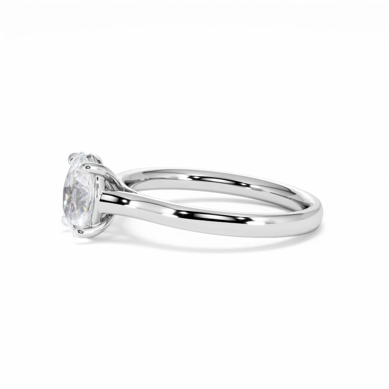 Amora Oval 1.00ct Lab Diamond Engagement Ring F/VS1 Set in 18K White Gold - Image 74