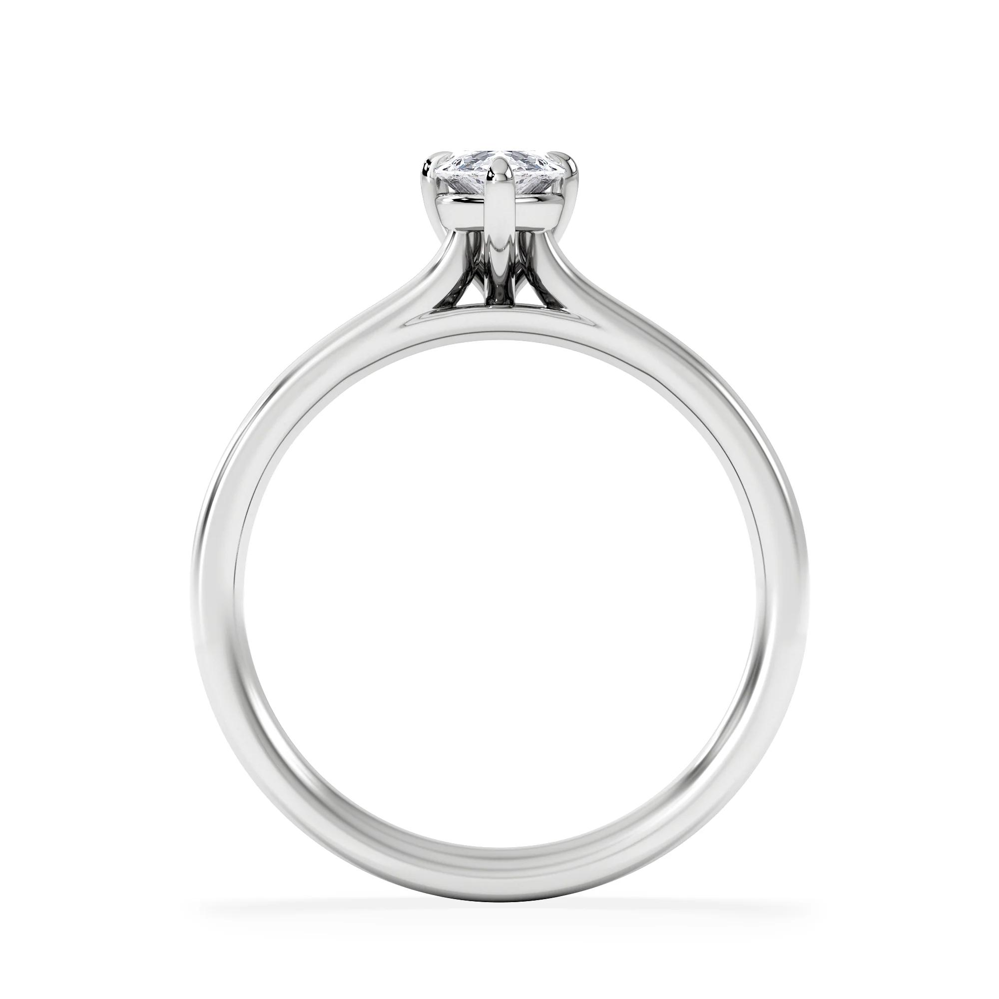 Amora Pear 0.50ct Lab Diamond Engagement Ring F/VS Set in Platinum - Image 3