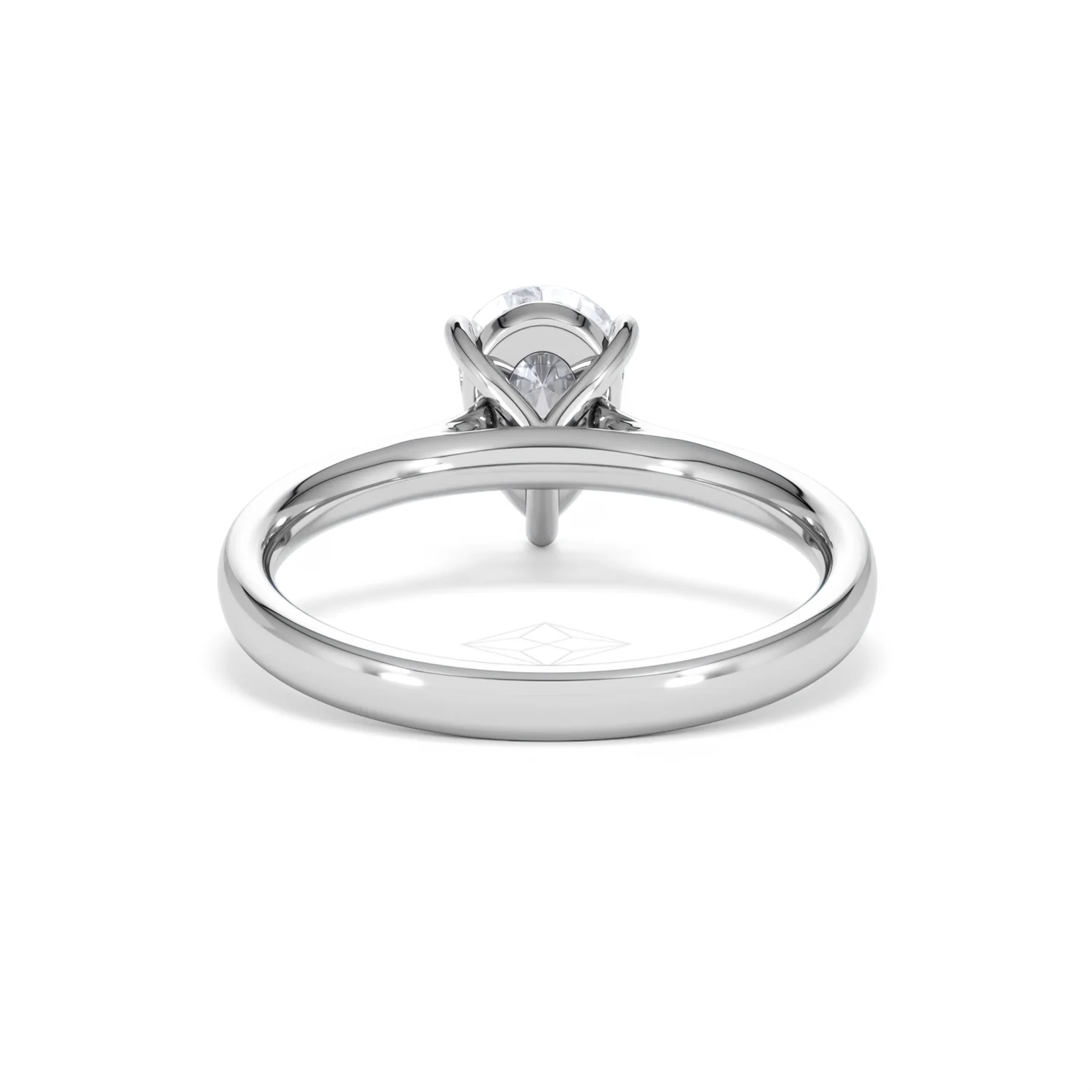 Amora Pear 1.00ct Lab Diamond Engagement Ring F/VS Set in 18K White Gold - Image 48