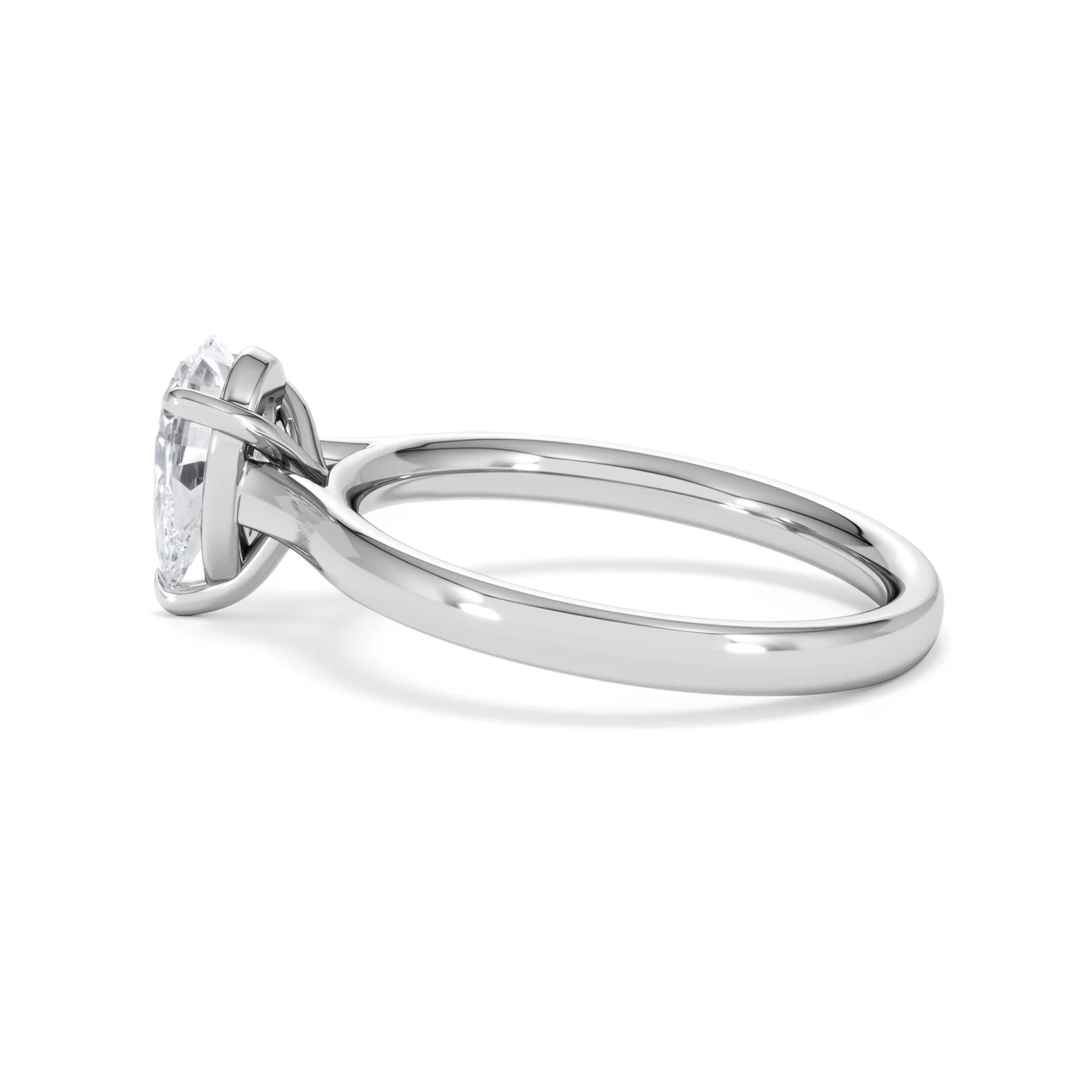 Amora Pear 1.00ct Lab Diamond Engagement Ring F/VS Set in 18K White Gold - Image 65
