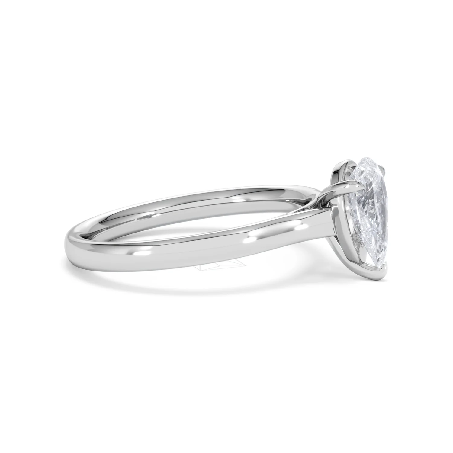 Amora Pear 1.00ct Lab Diamond Engagement Ring F/VS Set in Platinum - Image 23
