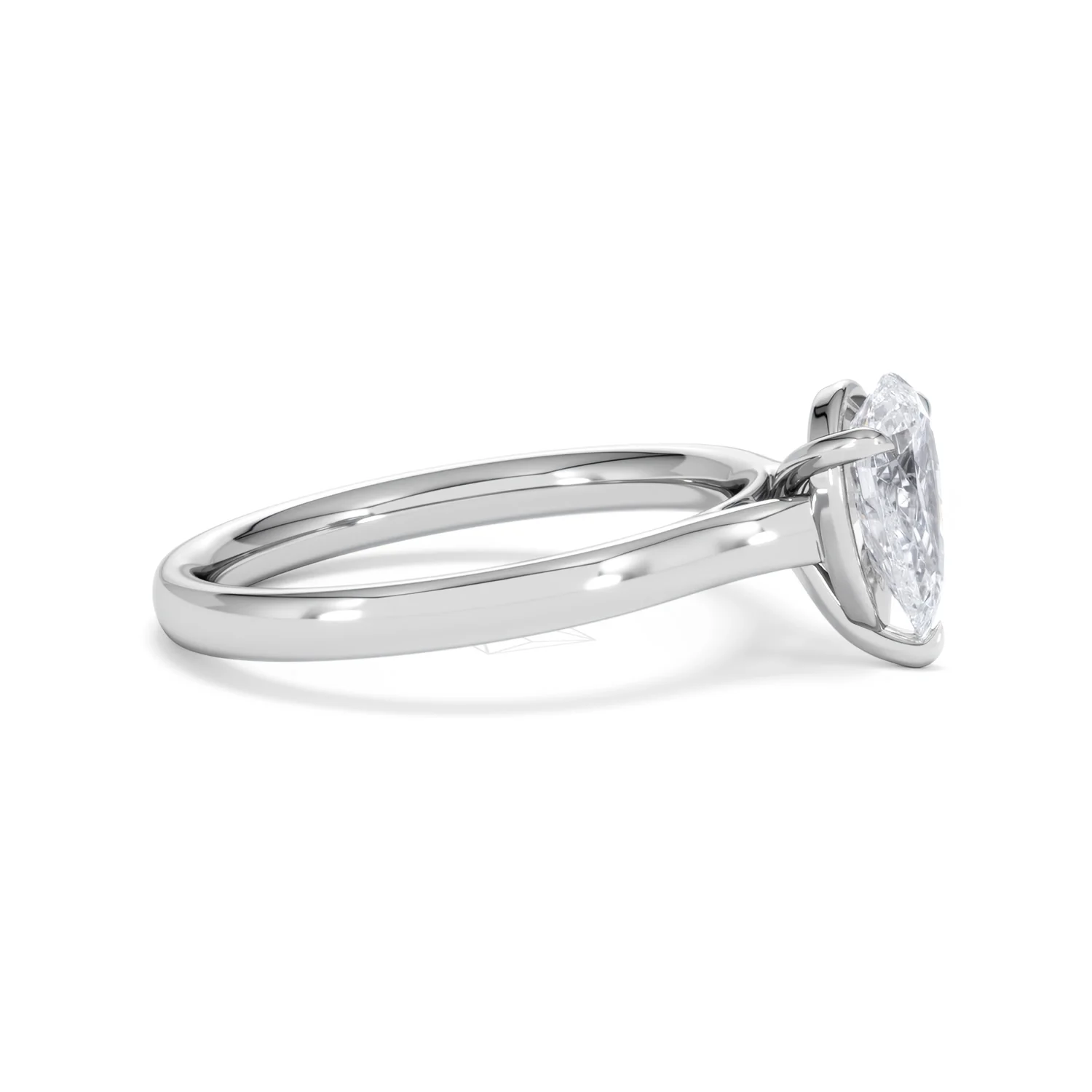 Amora Pear 1.00ct Lab Diamond Engagement Ring F/VS Set in Platinum - Image 24