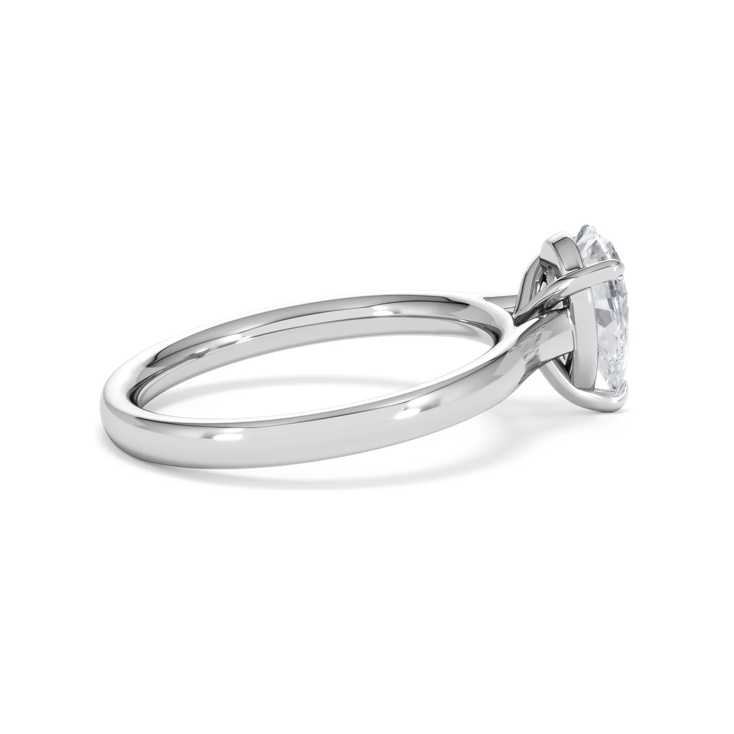 Amora Pear 1.00ct Lab Diamond Engagement Ring F/VS Set in Platinum - Image 31