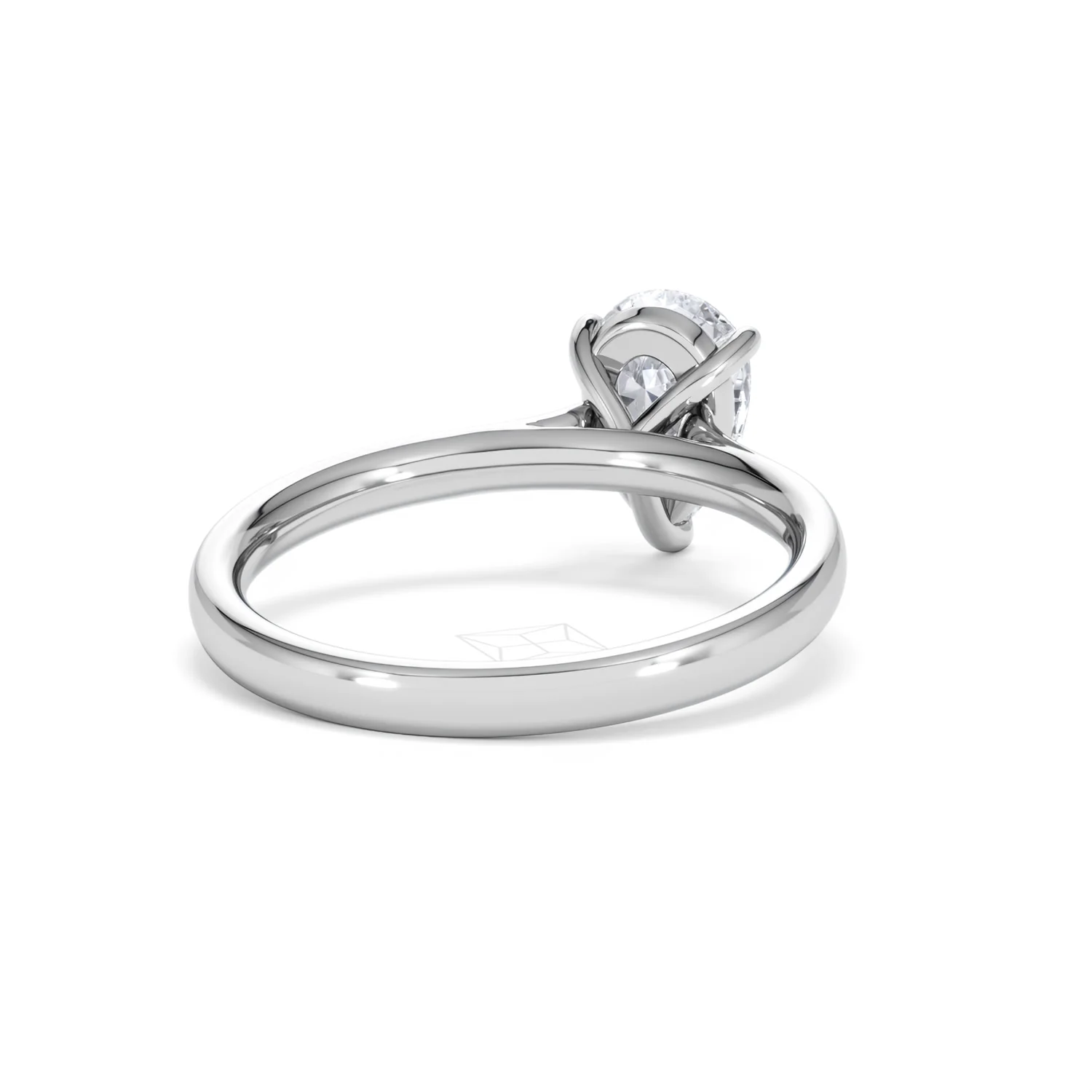 Amora Pear 1.00ct Lab Diamond Engagement Ring F/VS Set in Platinum - Image 43