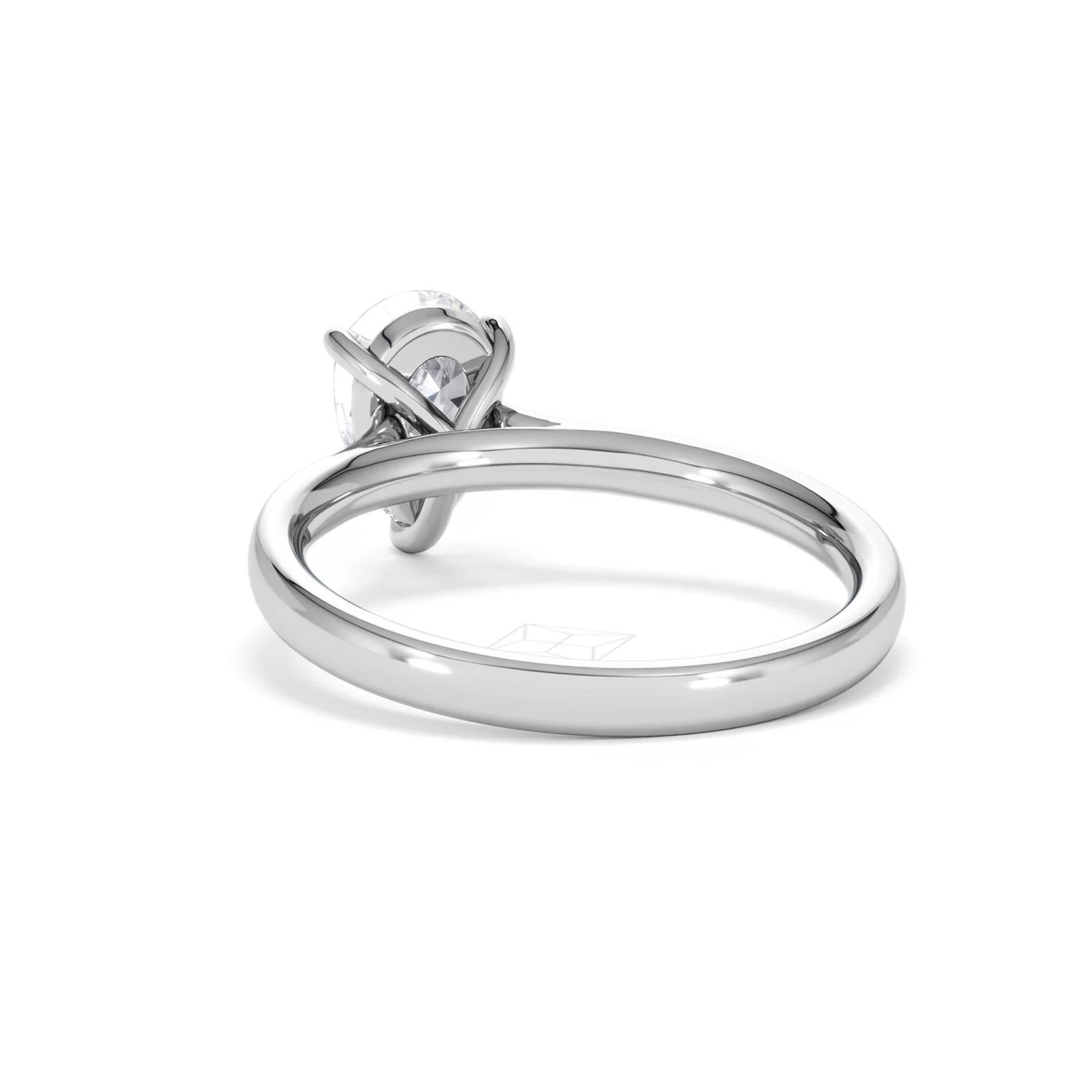 Amora Pear 1.00ct Lab Diamond Engagement Ring F/VS Set in Platinum - Image 53
