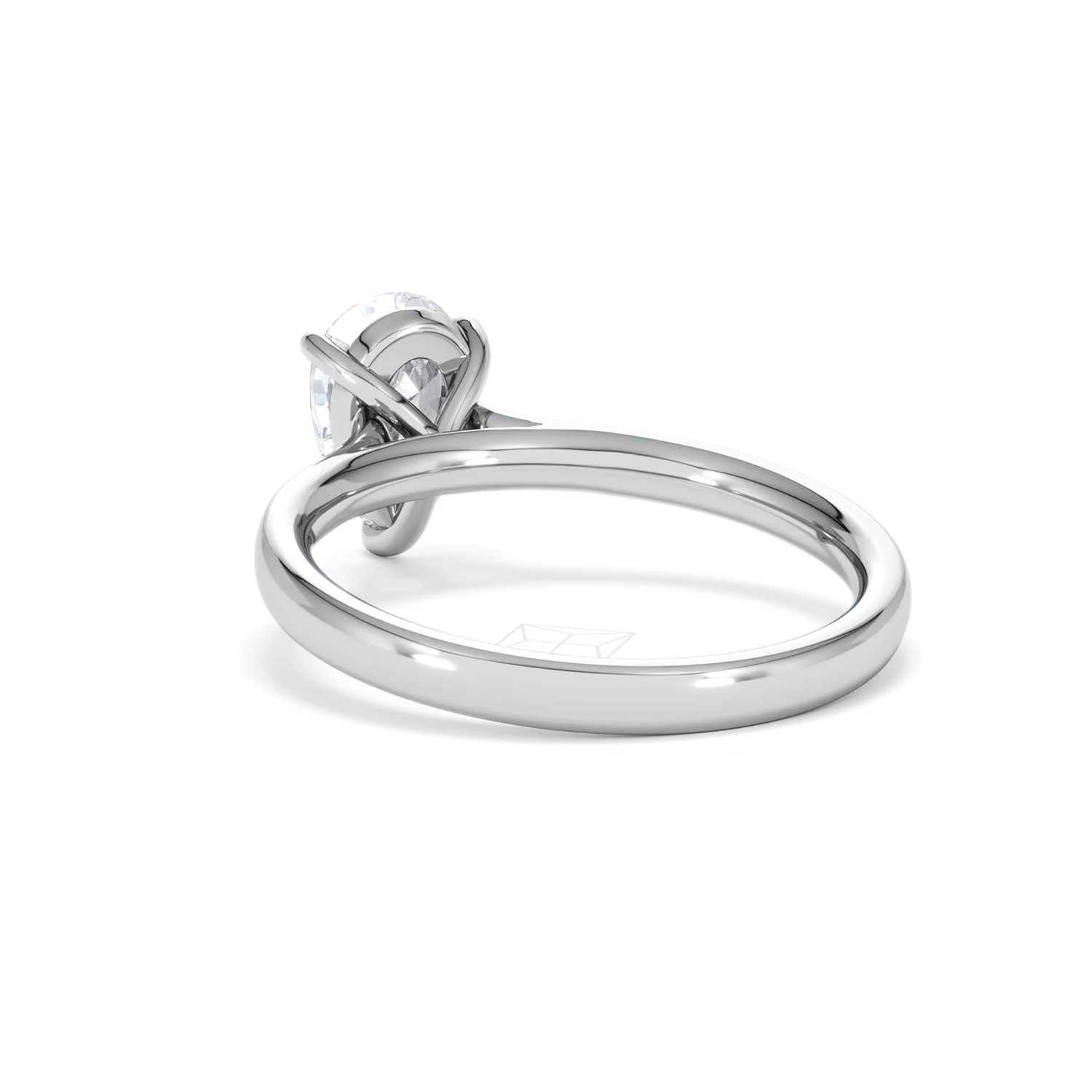 Amora Pear 1.00ct Lab Diamond Engagement Ring F/VS Set in Platinum - Image 54
